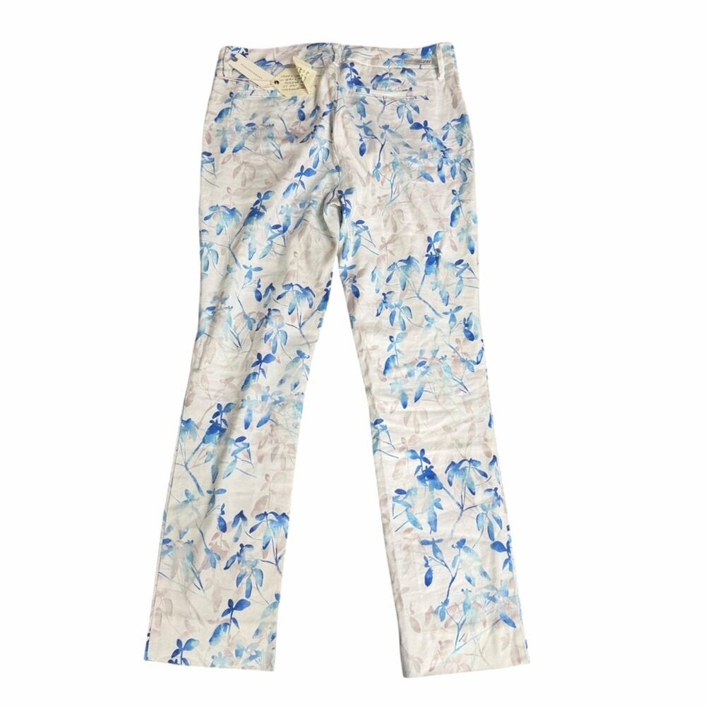 NEW Anthropologie Level 99 Linen Blend Floral Straight Leg Pants Size 28 - Picture 5 of 9